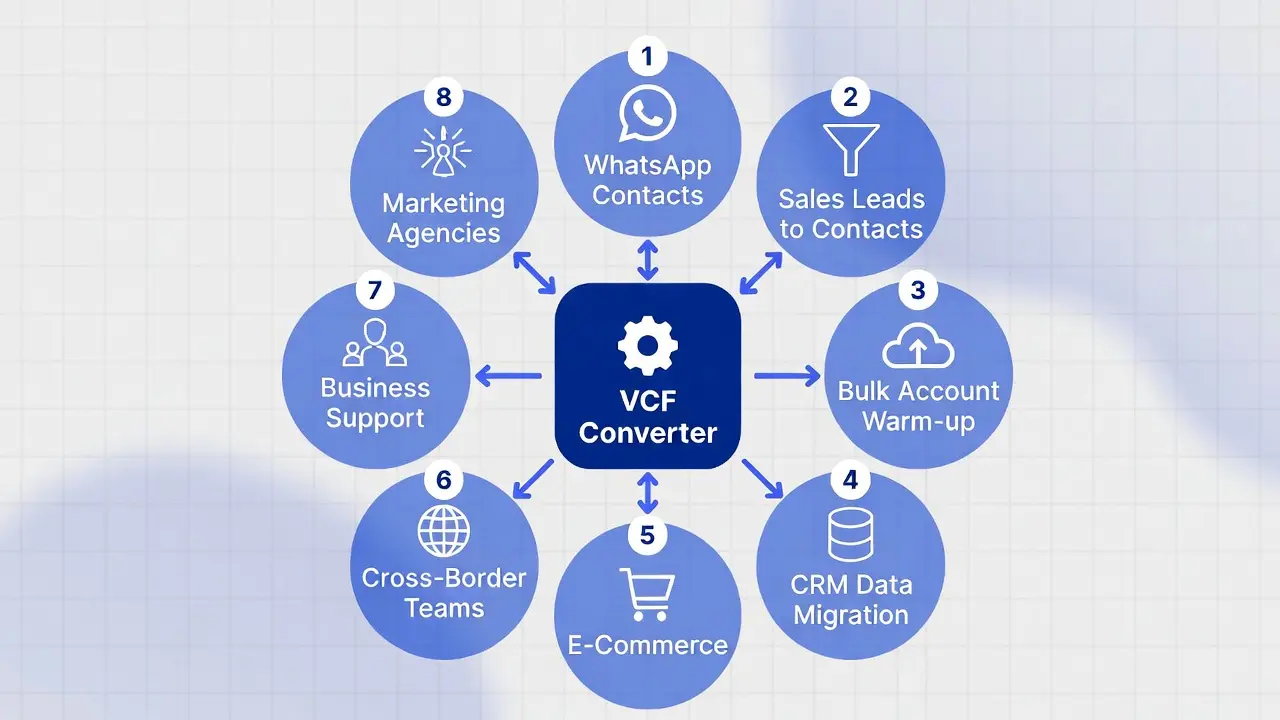Workflow of converting Excel data to VCF for various marketing scenarios