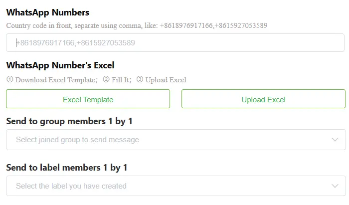 Upload Contacts Interface